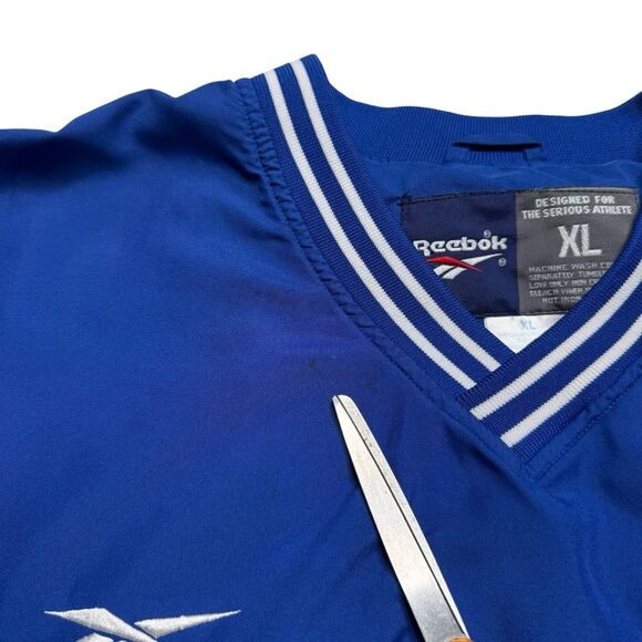 Vintage Reebok Panthers V Neck Pullover Men’s Blue Sz XL FLAW - Picture 3 of 12
